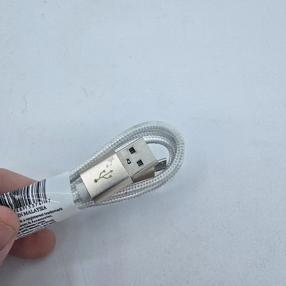 Wireless Gear 3FT Micro USB Fabric Cable - White